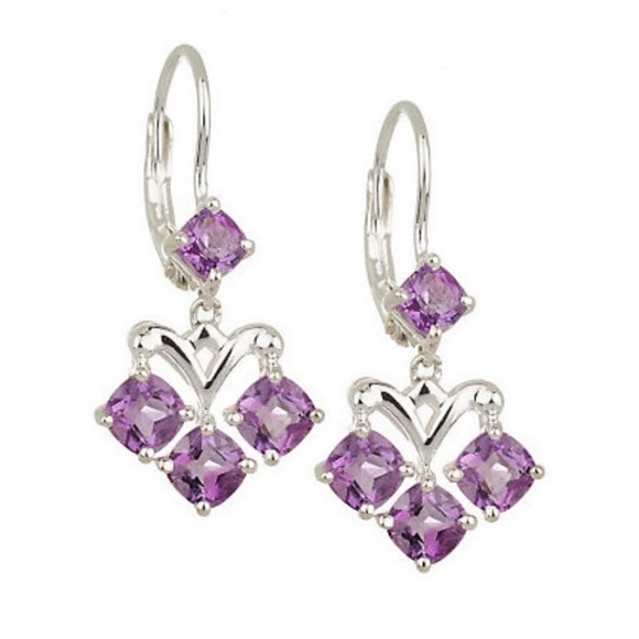Set of 3 ~ Amethyst, Citrine and Peridot chandelier style earrings. - Picture 11 of 11